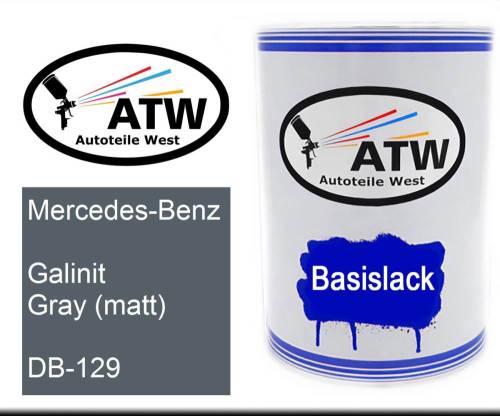 Mercedes-Benz, Galinit Gray (matt), DB-129: 500ml Lackdose, von ATW Autoteile West.